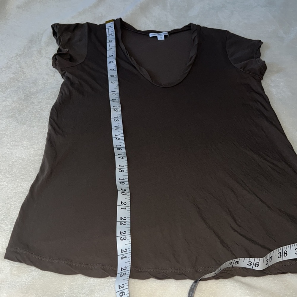 James Perse Deep V Neck T Shirt Size 0 - Picture 3 of 8